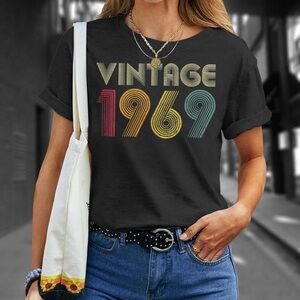 Vintage 1969 Graphic Black T-Shirt-Size S